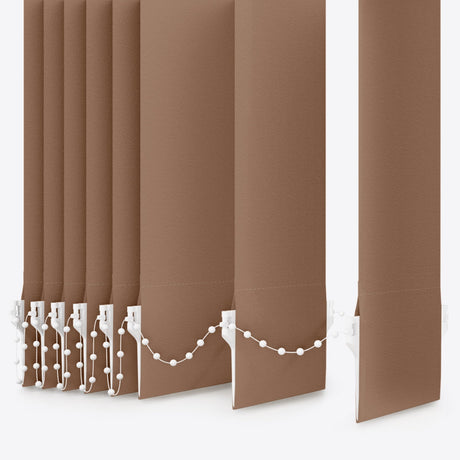 Colori Tobacco Brown Vertical Blinds Replacement Slats - Zen Shades