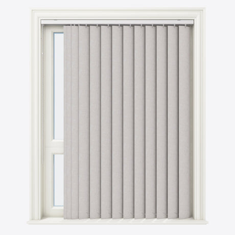 Dakota Silver Blackout PVC Vertical Blinds - Zen Shades