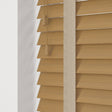 Desert Oak Faux Wood Blinds With Light - Beige Tapes - Zen Shades