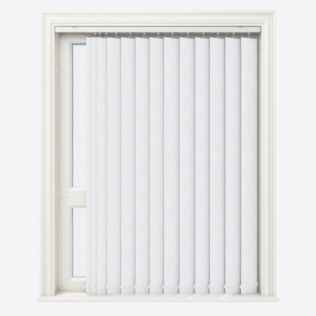 Designo Egyptian White Blackout Vertical Blinds - Zen Shades