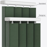 Designo Loden Green Blackout Vertical Blinds - Zen Shades