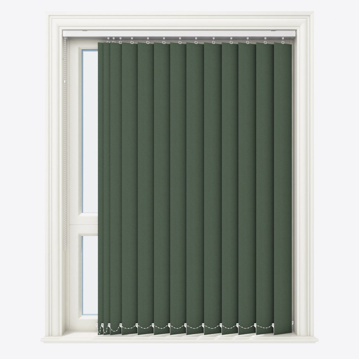 Designo Loden Green Blackout Vertical Blinds Replacement Slats - Zen Shades