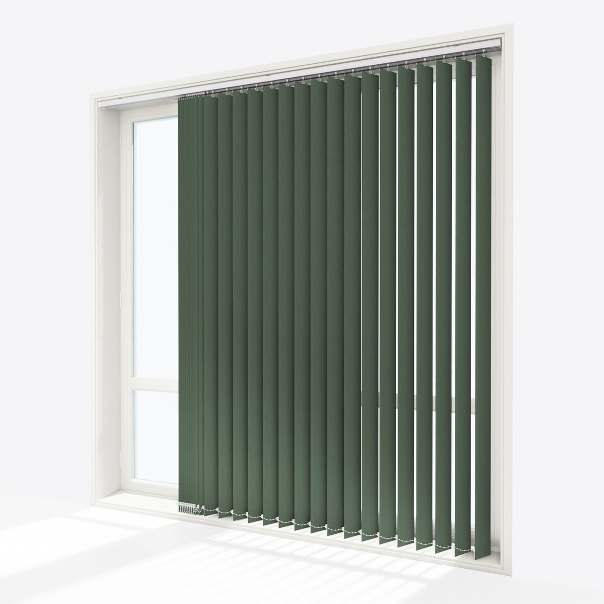 Designo Loden Green Blackout Vertical Blinds Replacement Slats - Zen Shades