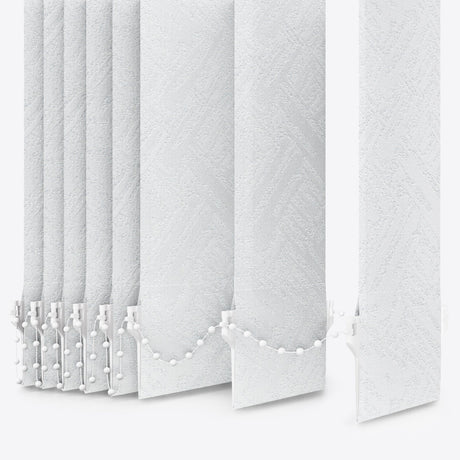 Designo Shadow White Vertical Blinds Replacement Slats - Zen Shades