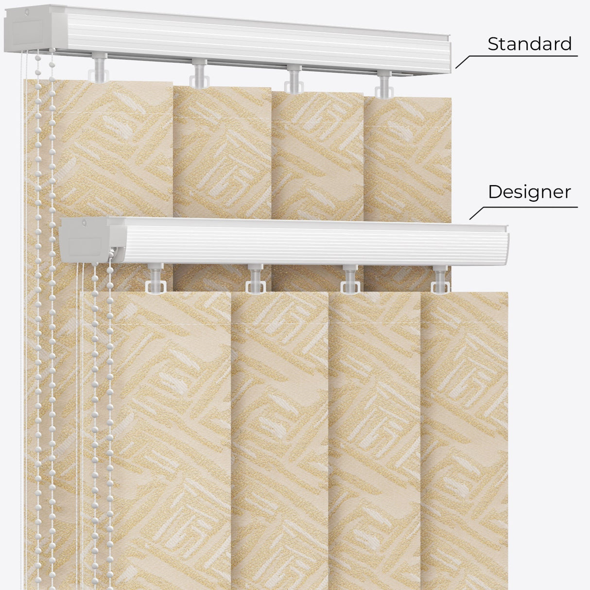 Designo Shifting Sand Vertical Blinds - Zen Shades