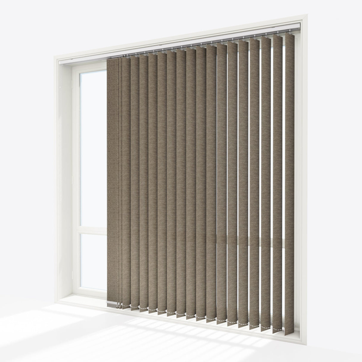 Designo Wood Sepia Tint Vertical Blinds Replacement Slats - Zen Shades