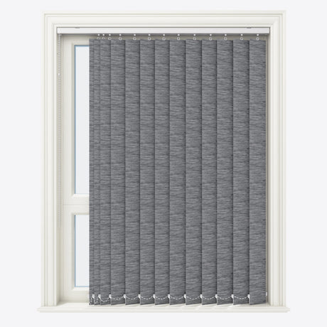 Designo Wood Steel Grey Vertical Blinds - Zen Shades