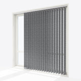 Designo Wood Steel Grey Vertical Blinds Replacement Slats - Zen Shades