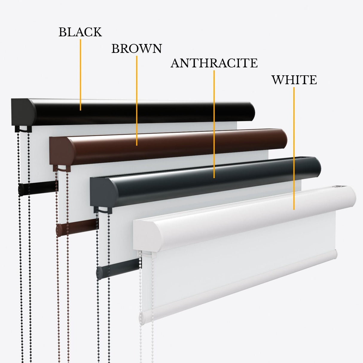 Endura Brilliant White Blackout Roller Blinds - Zen Shades