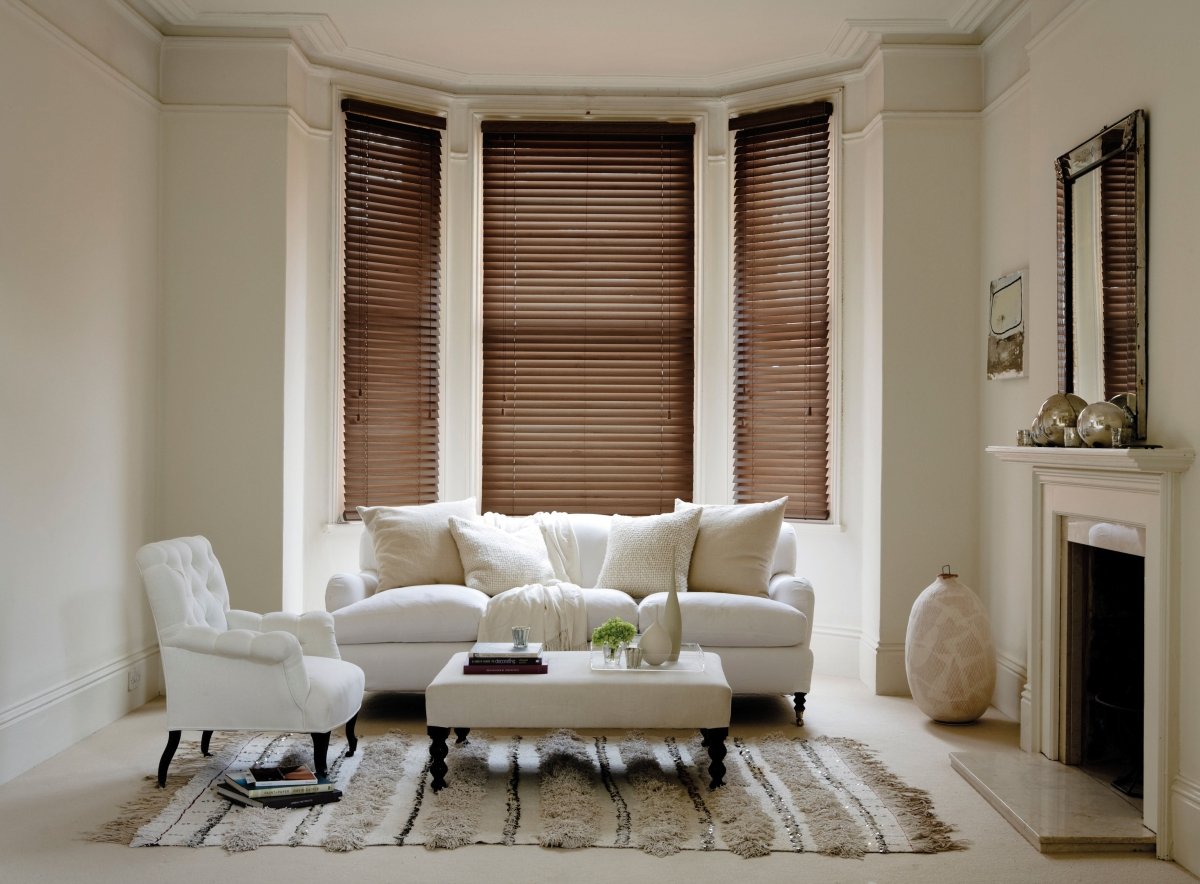 Fired Walnut Real Wooden Blinds With Tapes - Zen Shades