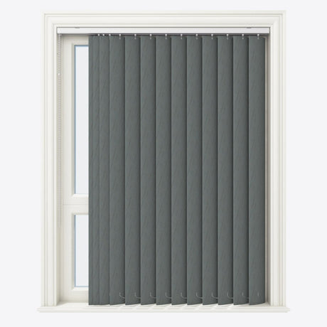 Genova Graphite Blackout PVC Vertical Blinds - Zen Shades