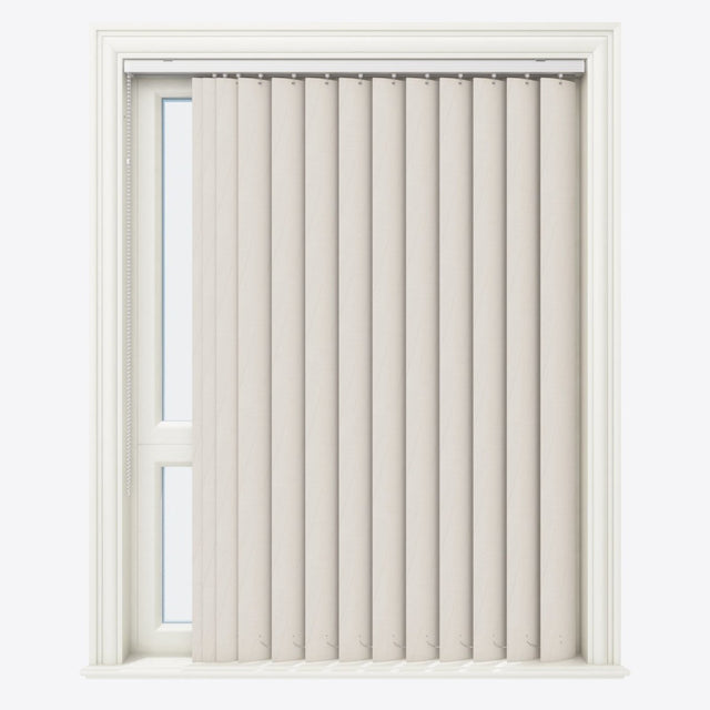 Genova Ivory Satin Blackout PVC Vertical Blinds - Zen Shades
