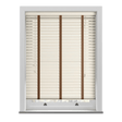 Gloss Creme Real Wooden Blinds With Toffee Tapes - Zen Shades