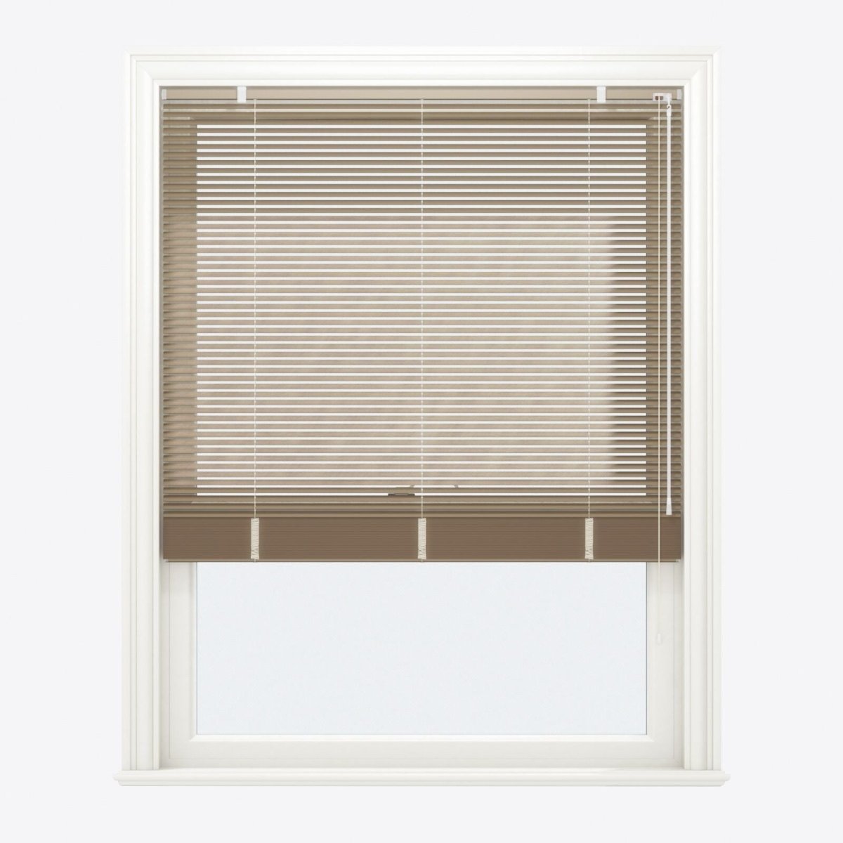 Gloss Grey Beige Venetian Blinds - Zen Shades