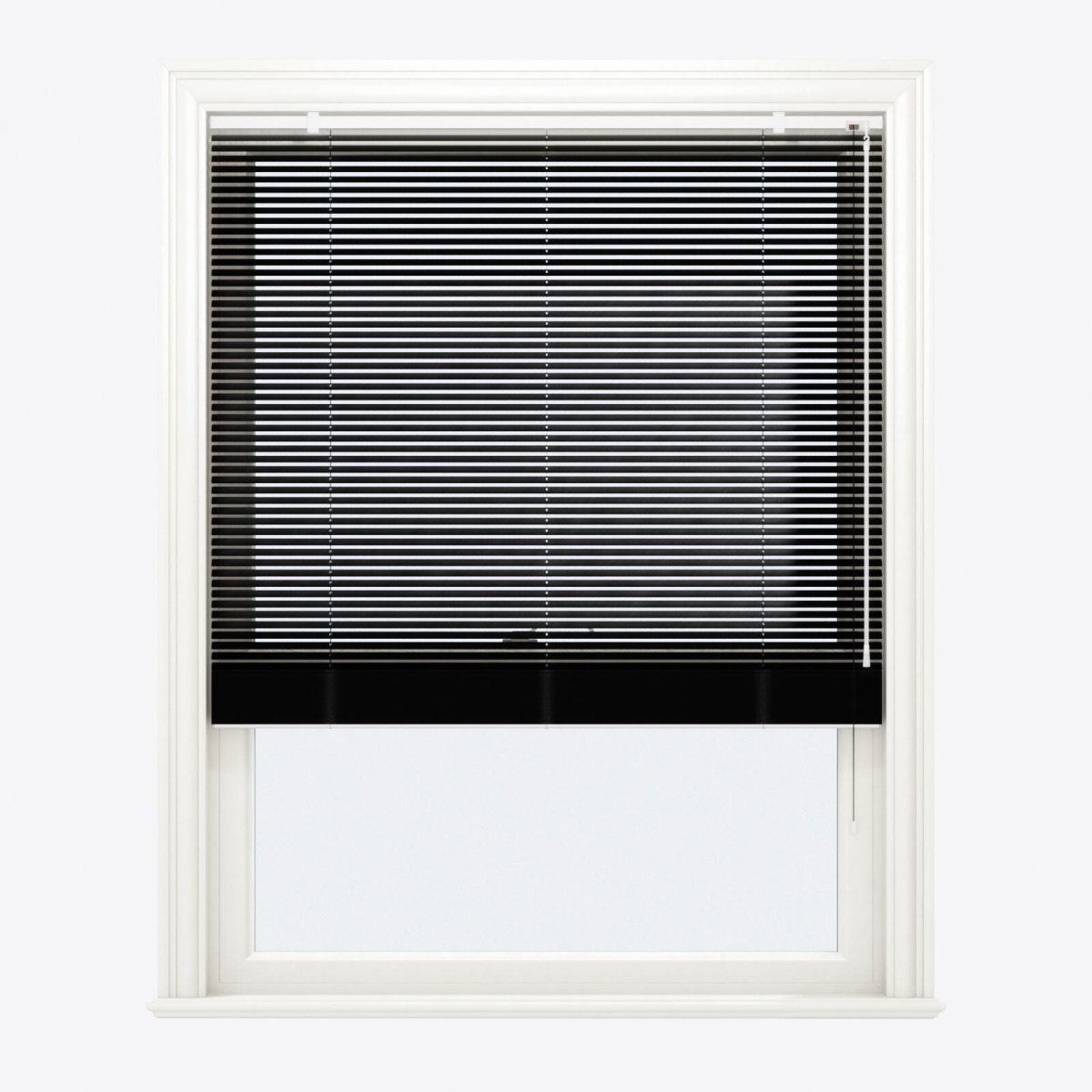 Gloss Jet Black Venetian Blinds - Zen Shades