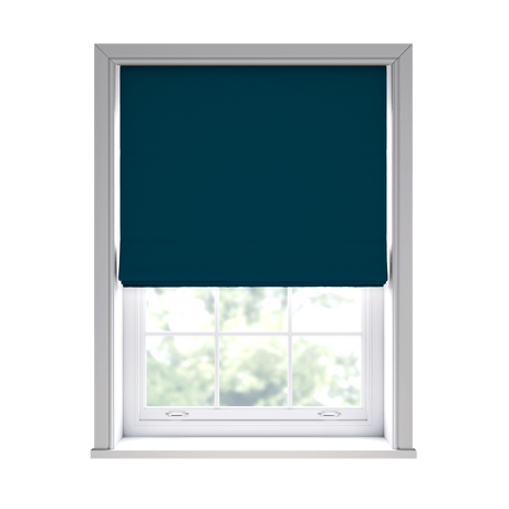 Haven Indigo Roman Blinds - Zen Shades