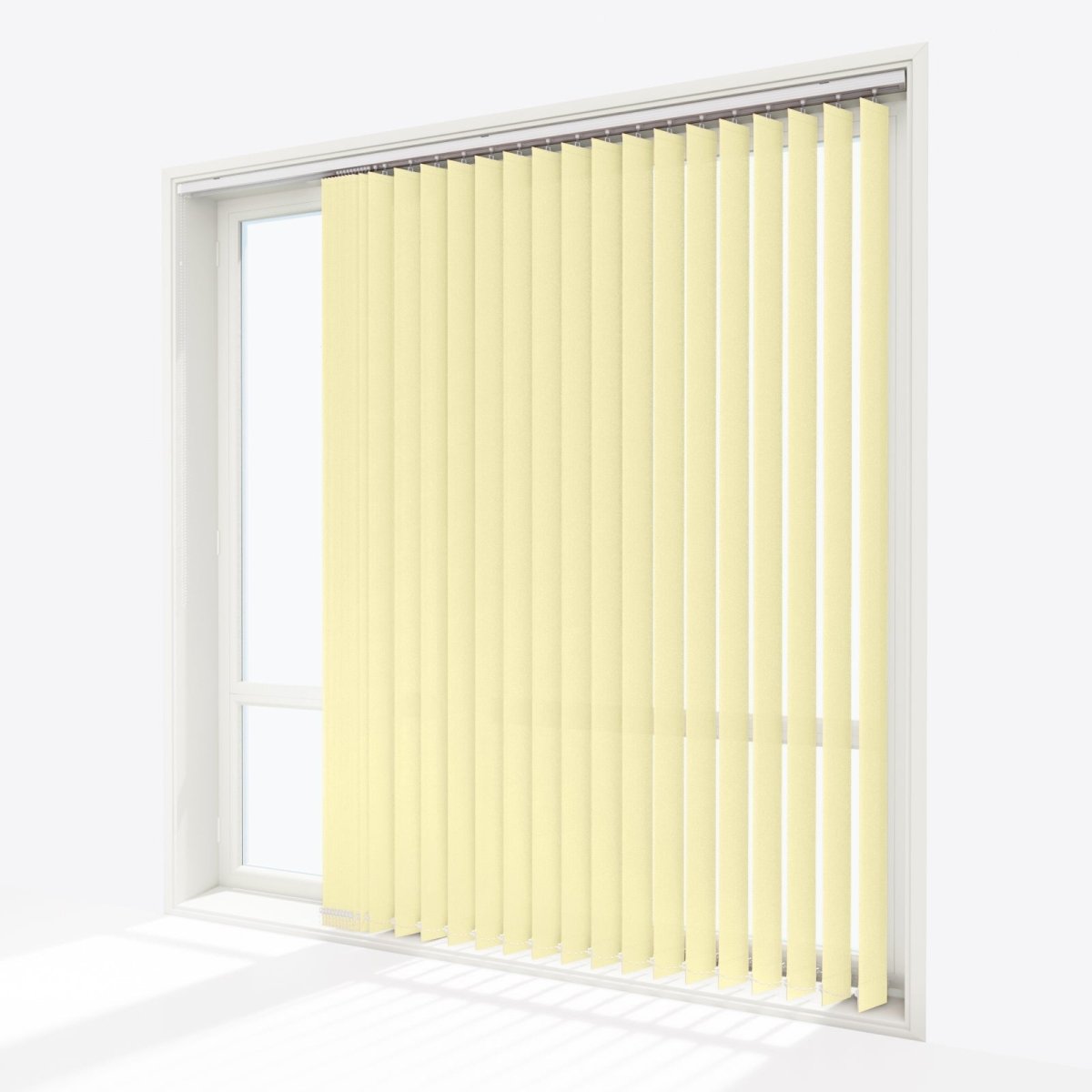 Herringbone Designer Cream Yellow Vertical Blinds - Zen Shades