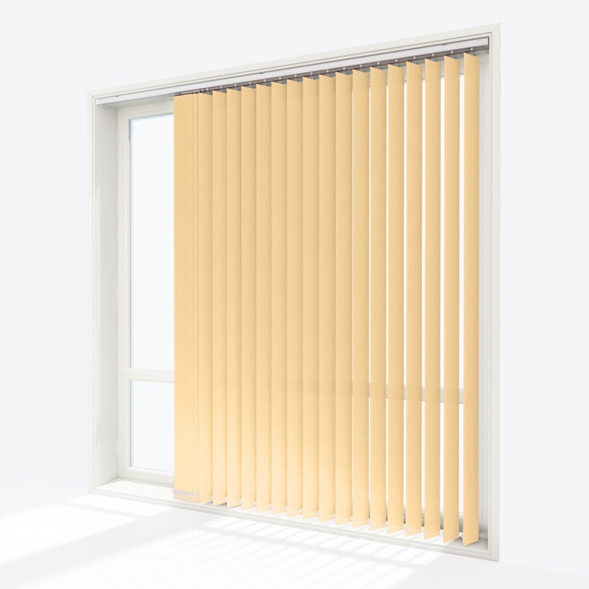 Herringbone Sandalwood Beige Vertical Blinds - Zen Shades