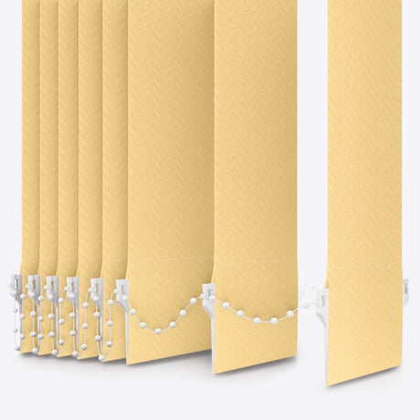 Herringbone Vespa Yellow Vertical Blinds Replacement Slats - Zen Shades