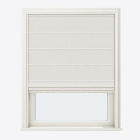 Herringbone White Sand Roman Blinds - Zen Shades