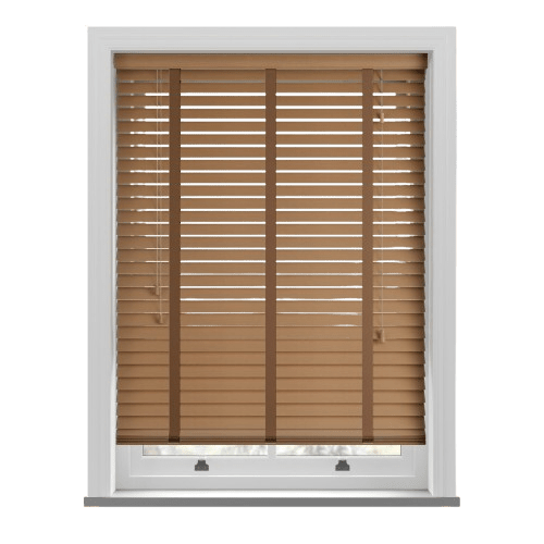 Honey Real Wooden Blinds With Tapes - Zen Shades