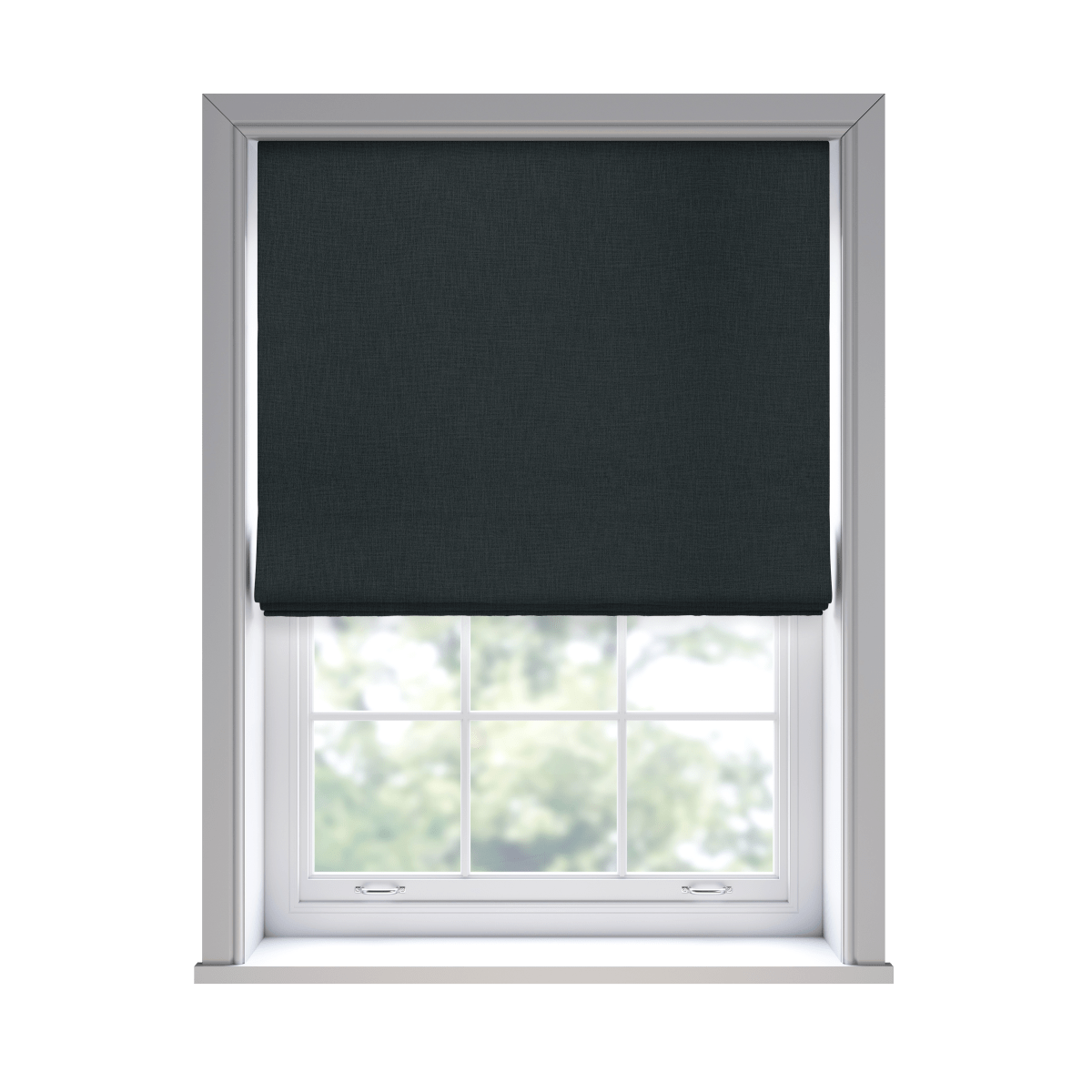 Lora Carbon Roman Blinds - Zen Shades