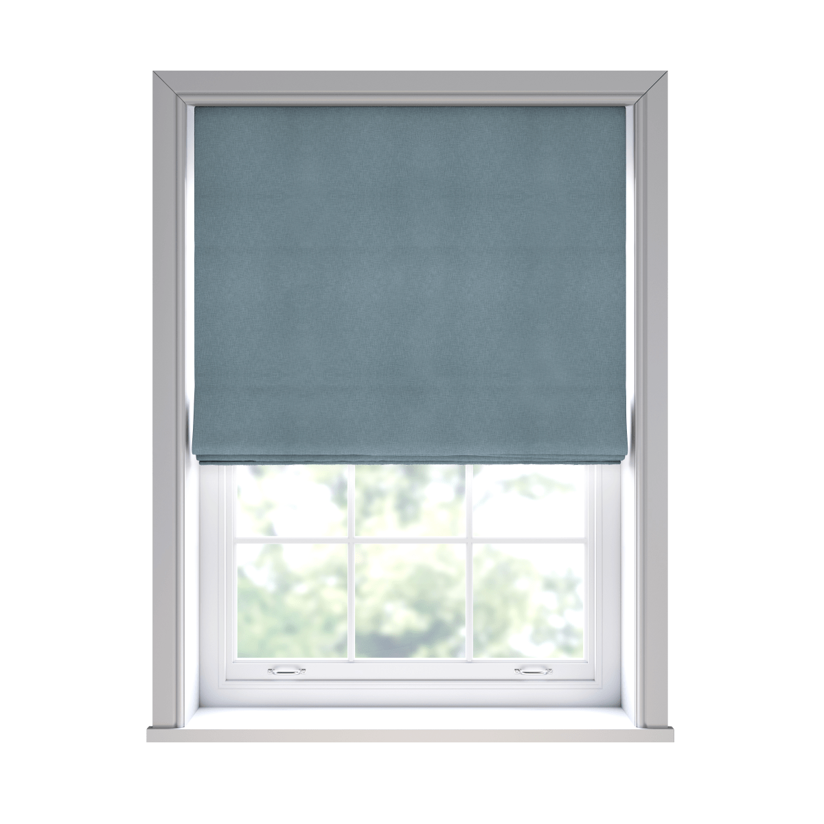 Lora Steel Roman Blinds - Zen Shades