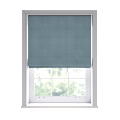 Lora Steel Roman Blinds - Zen Shades