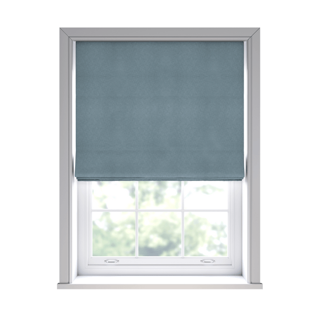 Lora Steel Roman Blinds - Zen Shades