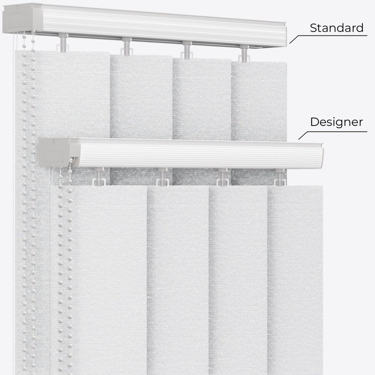 Louvolite Monroe Ice Vertical Blinds - Zen Shades