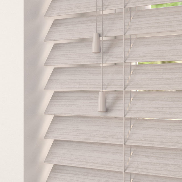 Lunar Oak Faux Wood Blinds - Zen Shades