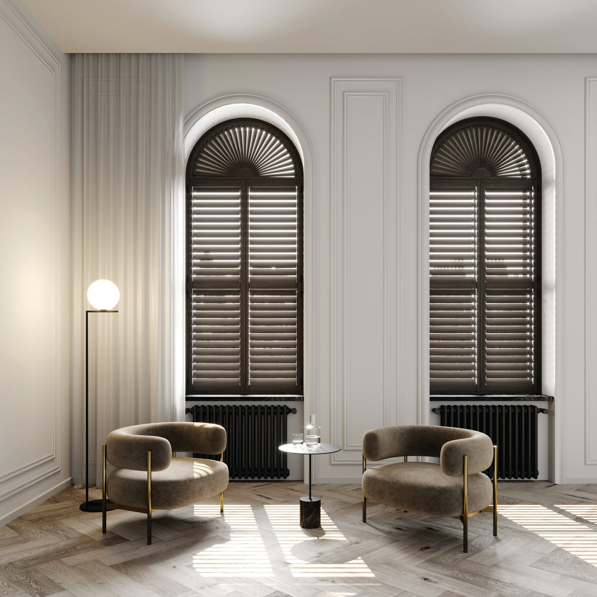 Madison American Walnut Shutters - Zen Shades