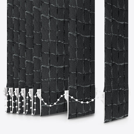 Maison Charcoal Vertical Blinds - Zen Shades