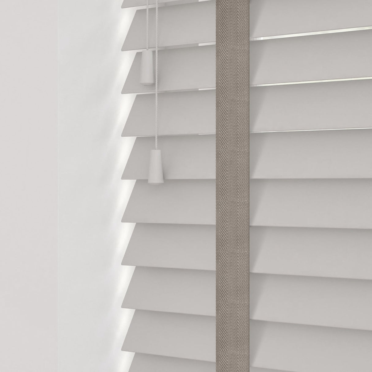 Morena Real Wooden Blinds With Truffle Tapes - Zen Shades