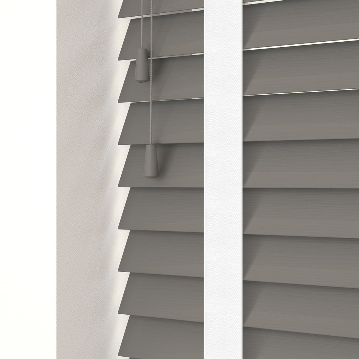 Orion Fine Grain Faux Wood Blinds With Cotton Tapes - Zen Shades