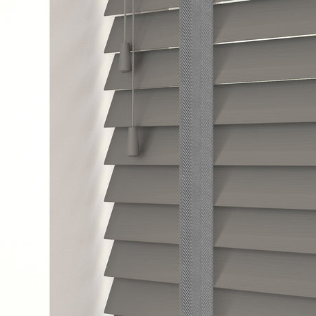 Orion Fine Grain Faux Wood Blinds With Tapes - Zen Shades