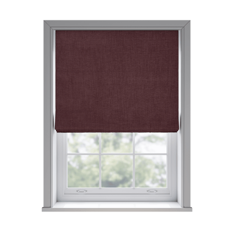 Ortega Cranberry Roman Blinds - Zen Shades