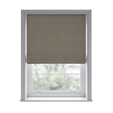 Ortega Hessian Roman Blinds - Zen Shades