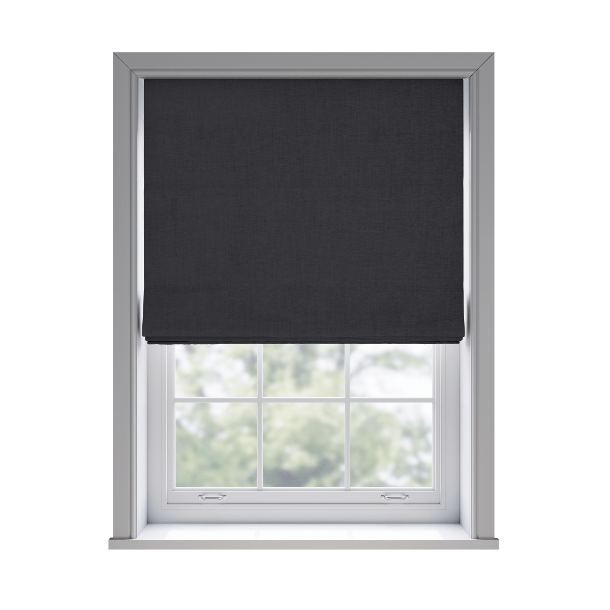 Ortega Smoke Roman Blinds - Zen Shades