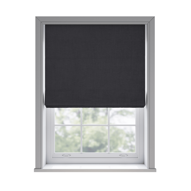 Ortega Smoke Roman Blinds - Zen Shades