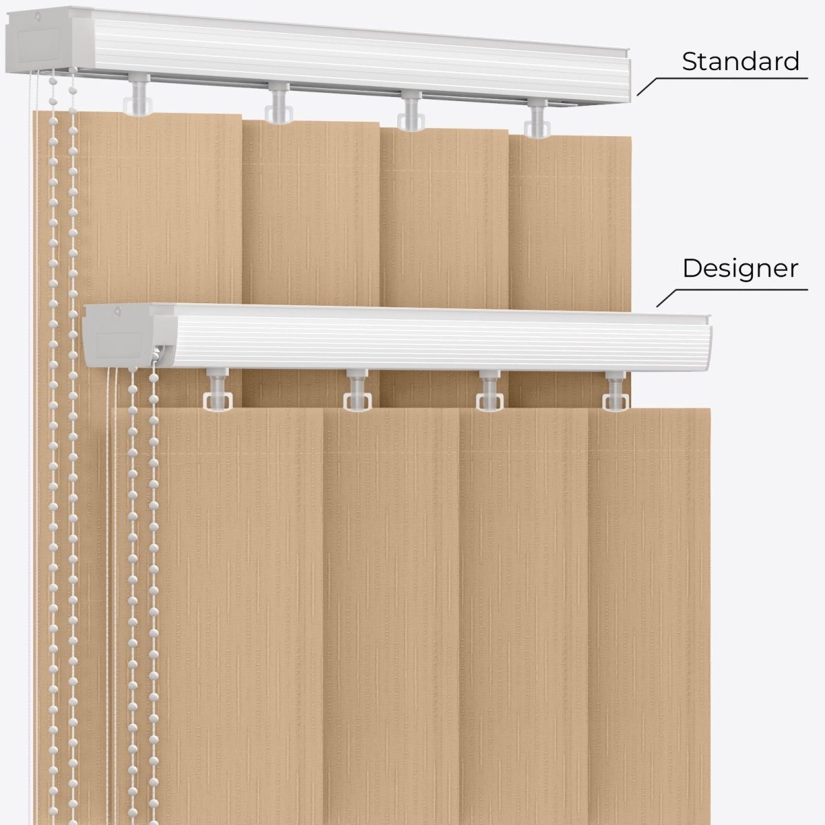 Pacific Croissant Vertical Blinds - Zen Shades