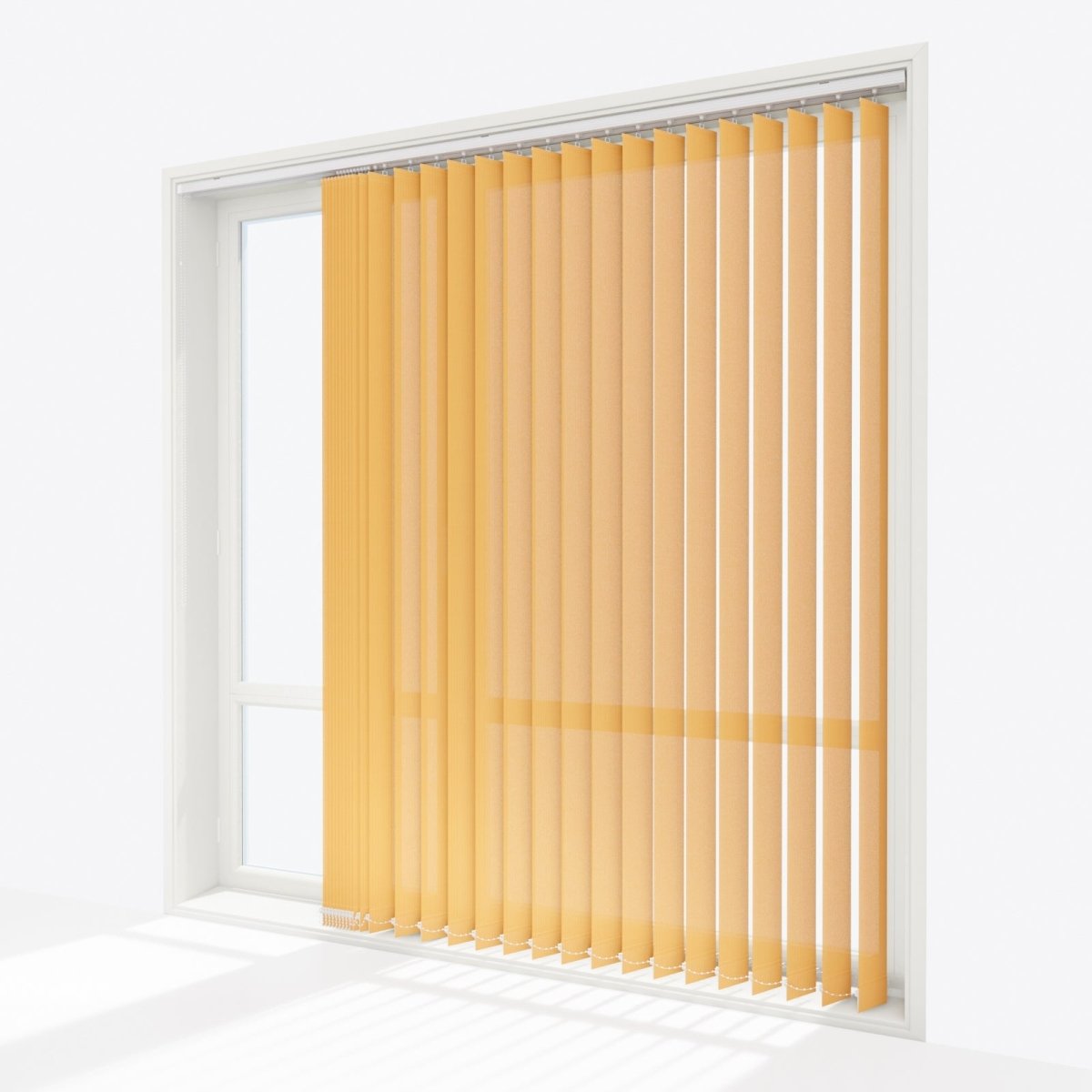 Pencil Stripe Amber Yellow Vertical Blinds Replacement Slats - Zen Shades