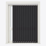 Pencil Stripe Black Licorice Vertical Blinds - Zen Shades