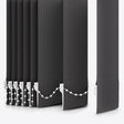 Pencil Stripe Black Licorice Vertical Blinds Replacement Slats - Zen Shades