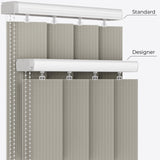 Pencil Stripe Bluish Grey Vertical Blinds - Zen Shades