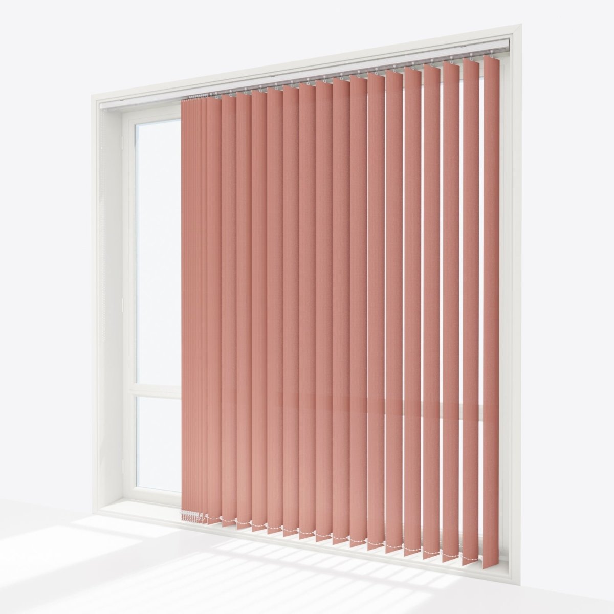 Pencil Stripe Canyon Clay Vertical Blinds Replacement Slats - Zen Shades