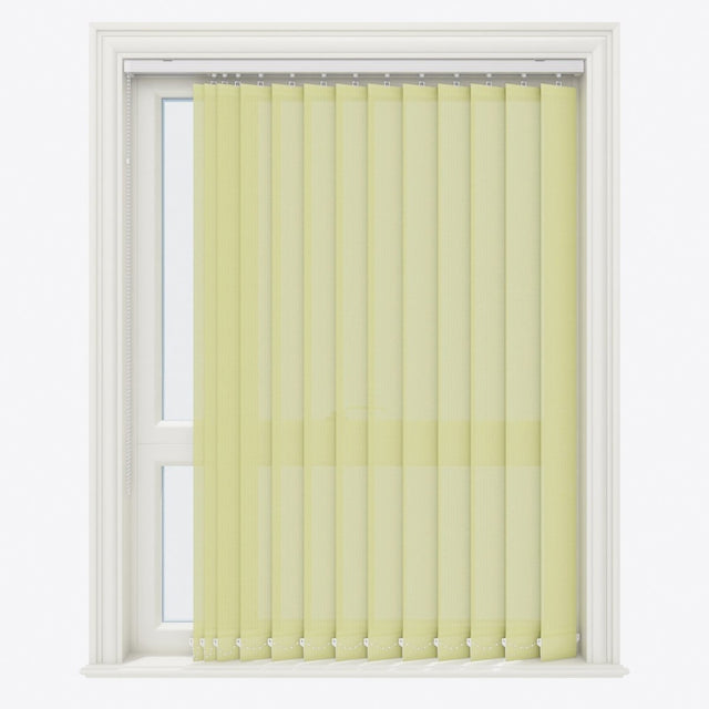 Pencil Stripe Celery Green Vertical Blinds - Zen Shades