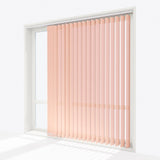 Pencil Stripe Coral Pink Vertical Blinds - Zen Shades