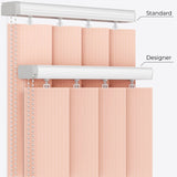 Pencil Stripe Coral Pink Vertical Blinds - Zen Shades