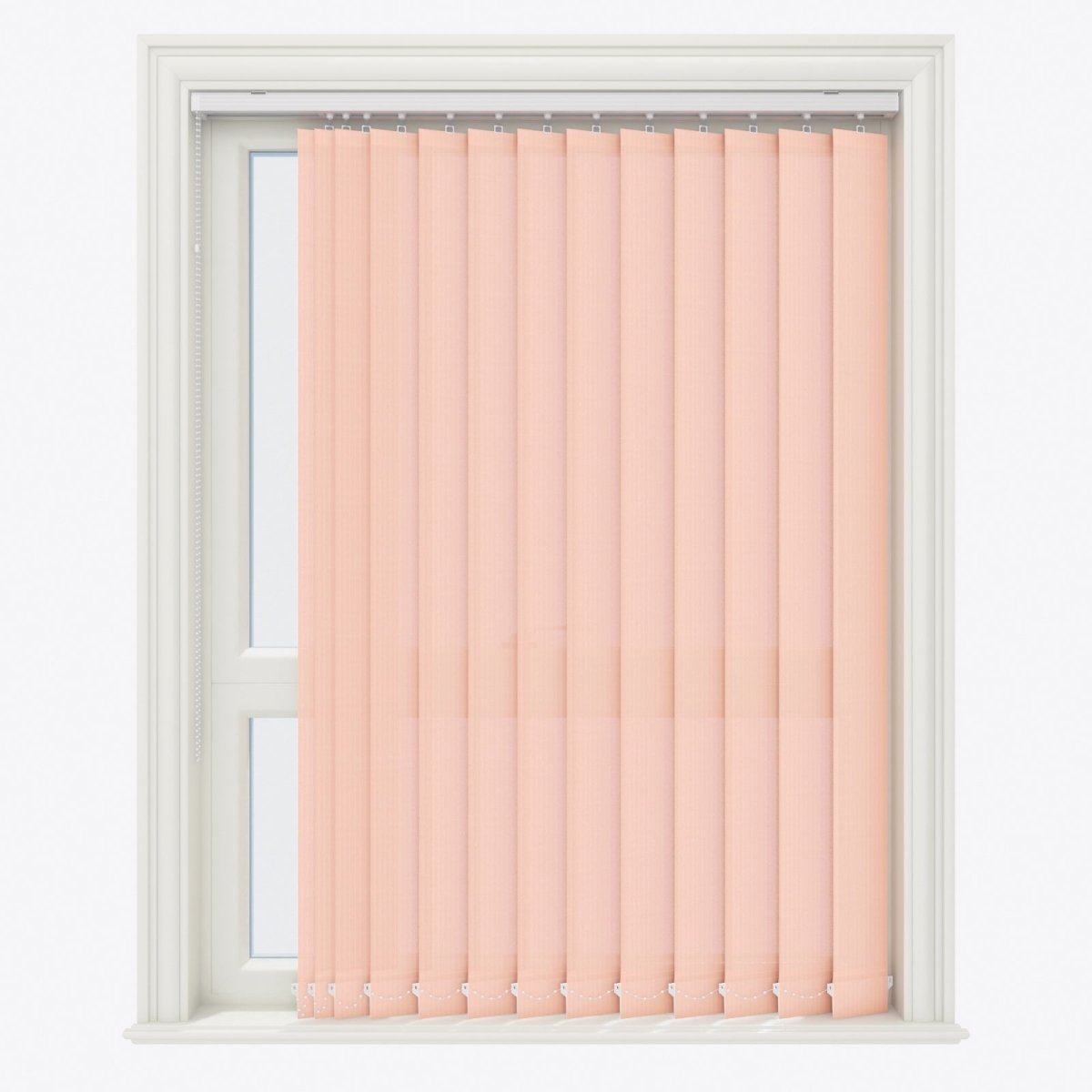 Pencil Stripe Coral Pink Vertical Blinds - Zen Shades